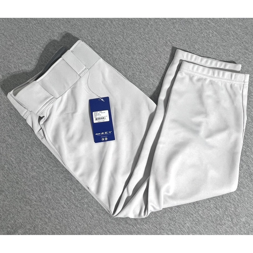 Mizuno Softball Pants Womens Large Gray Prospect Ankle‎ Polyester Pockets Woven